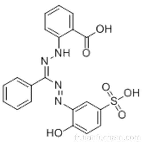 Acide benzoïque, 2- [2 - [[2- (2-hydroxy-5-sulfophényl) diazényl] phénylméthylène] hydrazinyl] - CAS 135-52-4